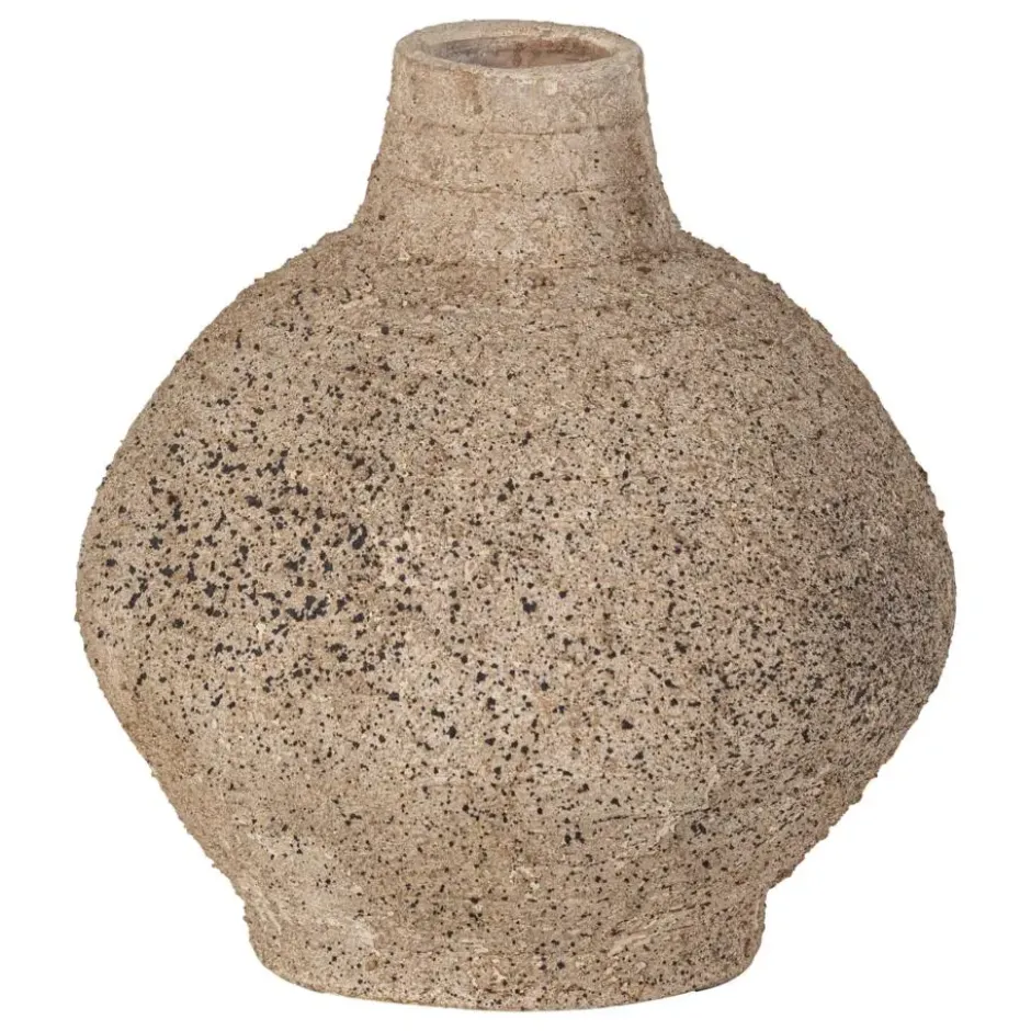 WOOOD Sive Decoratie Vaas - Klei - Zand - 25x22x22