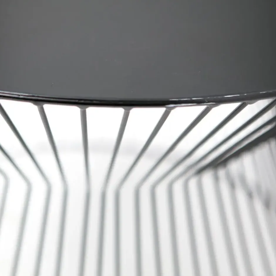 WOOOD Suus Bijzettafel - Metaal - Zwart - 46x Ø35