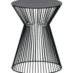 WOOOD Suus Bijzettafel - Metaal - Zwart - 46x Ø35
