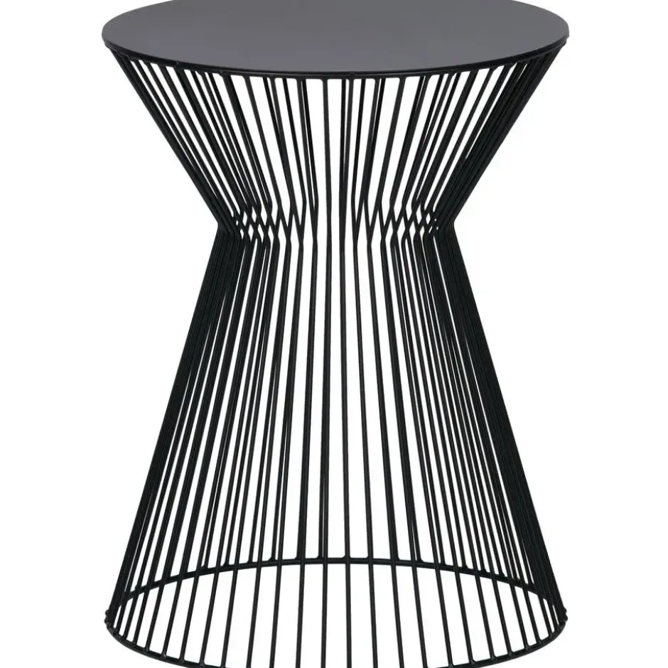 WOOOD Suus Bijzettafel - Metaal - Zwart - 46x Ø35