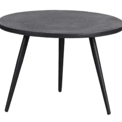WOOOD Suze Bijzettafels - Hout/metaal - Zwart - Set van 2