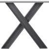 WOOOD Tablo Industrial X-poot 1 stuks - Metaal - Zwart - 72x79x10