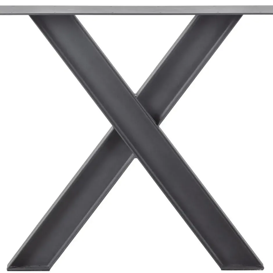 WOOOD Tablo Industrial X-poot 1 stuks - Metaal - Zwart - 72x79x10