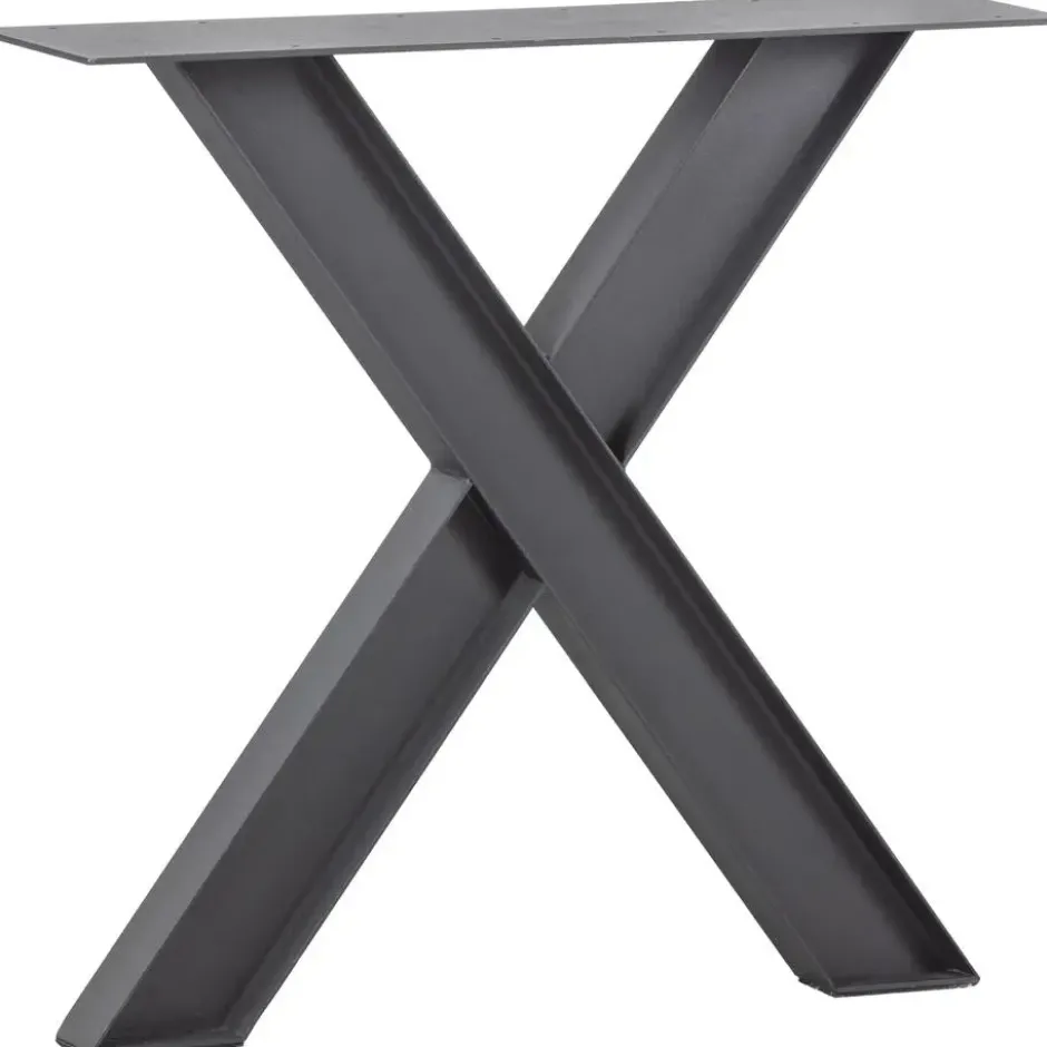 WOOOD Tablo Industrial X-poot 1 stuks - Metaal - Zwart - 72x79x10