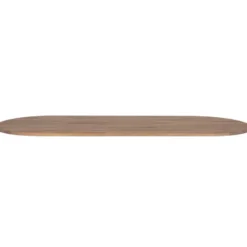 WOOOD Tablo Ovaal Tafelblad Incl. 2-Standen Poot - Grijs -74,4x220x90