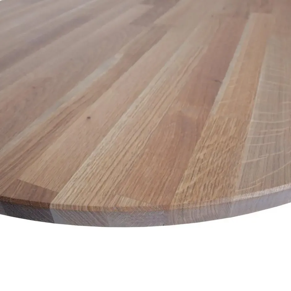 WOOOD Tablo Ovaal Tafelblad Incl. 2-Standen Poot - Grijs -74,4x220x90