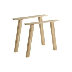 WOOOD Tablo Tafelblad Incl. A-Poot - Onbehandeld - Eiken - 74,4x180x90