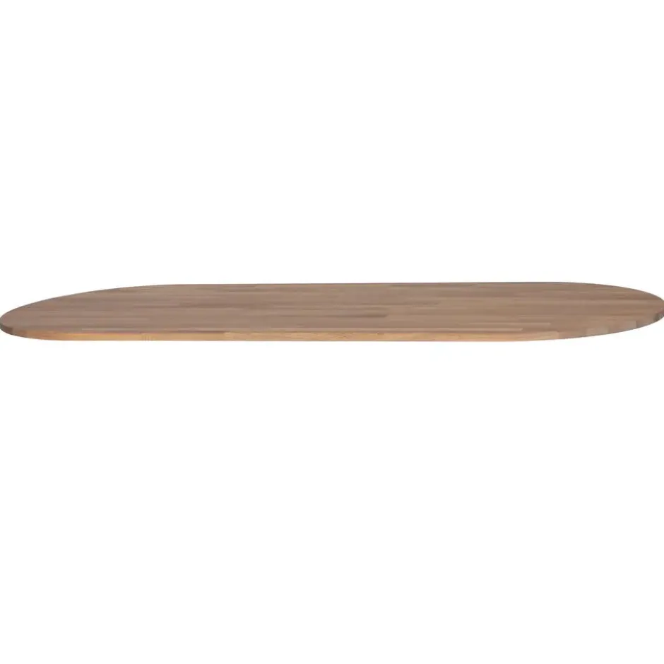 WOOOD Tablo Tafelblad Ovaal - Eiken - Grijze Olie - 220x2,4x90