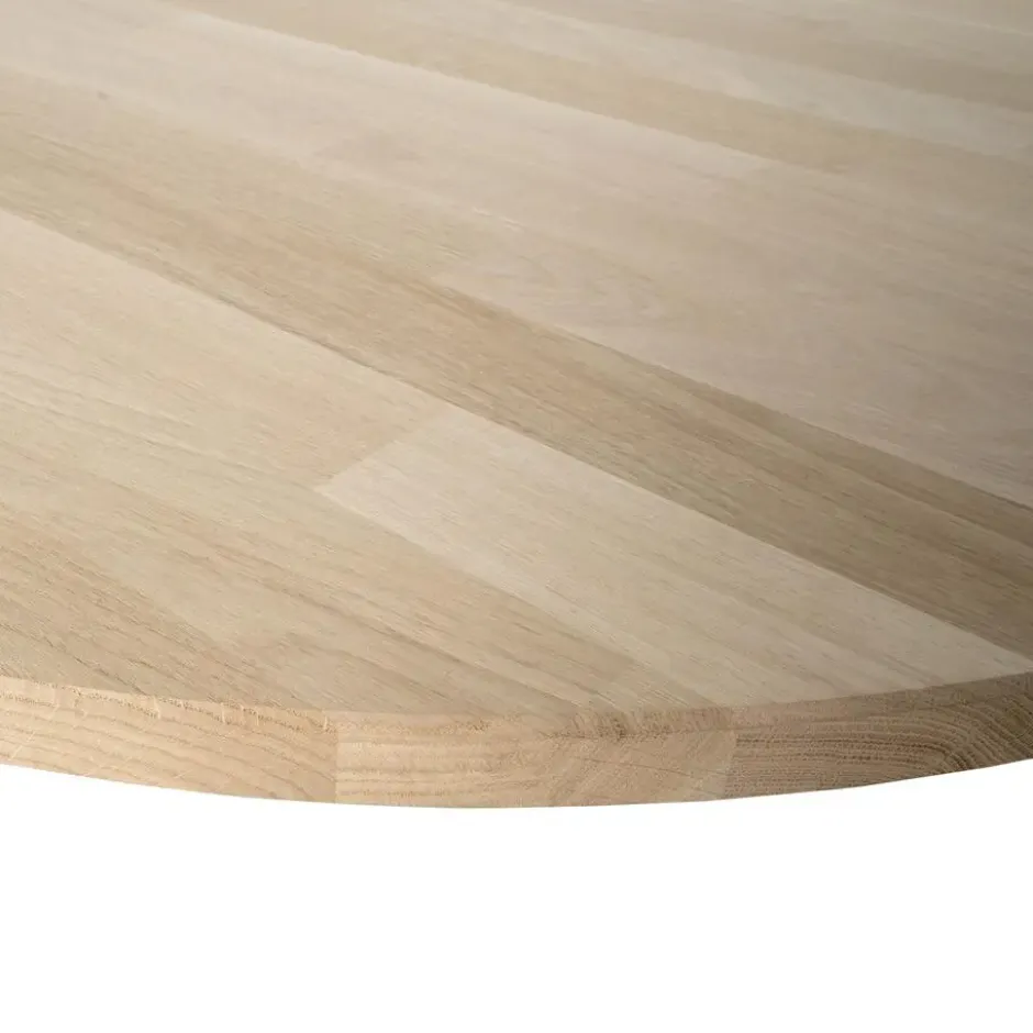 WOOOD Tablo Tafelblad Ovaal - Eiken - Onbehandeld - 2,4x220x90