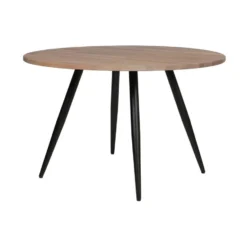 WOOOD Tablo Tafelblad Rond - Eiken - Grijze Olie - 2,4x120x120