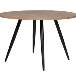 WOOOD Tablo Tafelblad Rond - Eiken - Grijze Olie - 2,4x120x120
