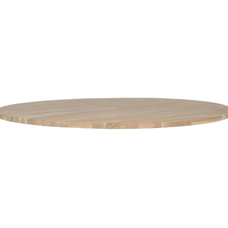 WOOOD Tablo Tafelblad Rond - Eiken - Onbehandeld - 2,4x120x120