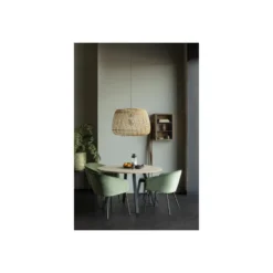 WOOOD Tablo Tafel Rond met 2-Standen Poot - Eiken/Metaal - 75x120x120