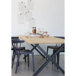 WOOOD Tablo X-Poot 1 Stuks - Metaal - Zwart - 72x79x10