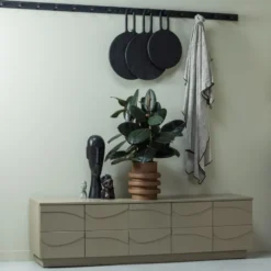 WOOOD Teo TV-Meubel - Grenen - Mud - 52x180x40
