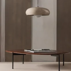 WOOOD Tivo Hanglamp Rond - Metaal - Hoogglans Zand - 12x40x40