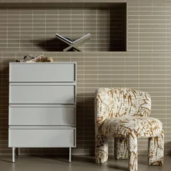 WOOOD Tours Ladekast 4 Lades - Melamine/ MDF - Zand - 102x70x42