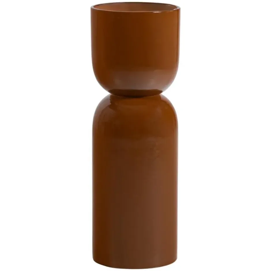 WOOOD Toval Pot Hoog - Metaal - Hoogglans Honinggeel - 95x32x32