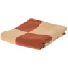 WOOOD Zena Kleed - Velvet - Roestbruin/Beige - 1x170x130