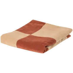 WOOOD Zena Kleed - Velvet - Roestbruin/Beige - 1x170x130