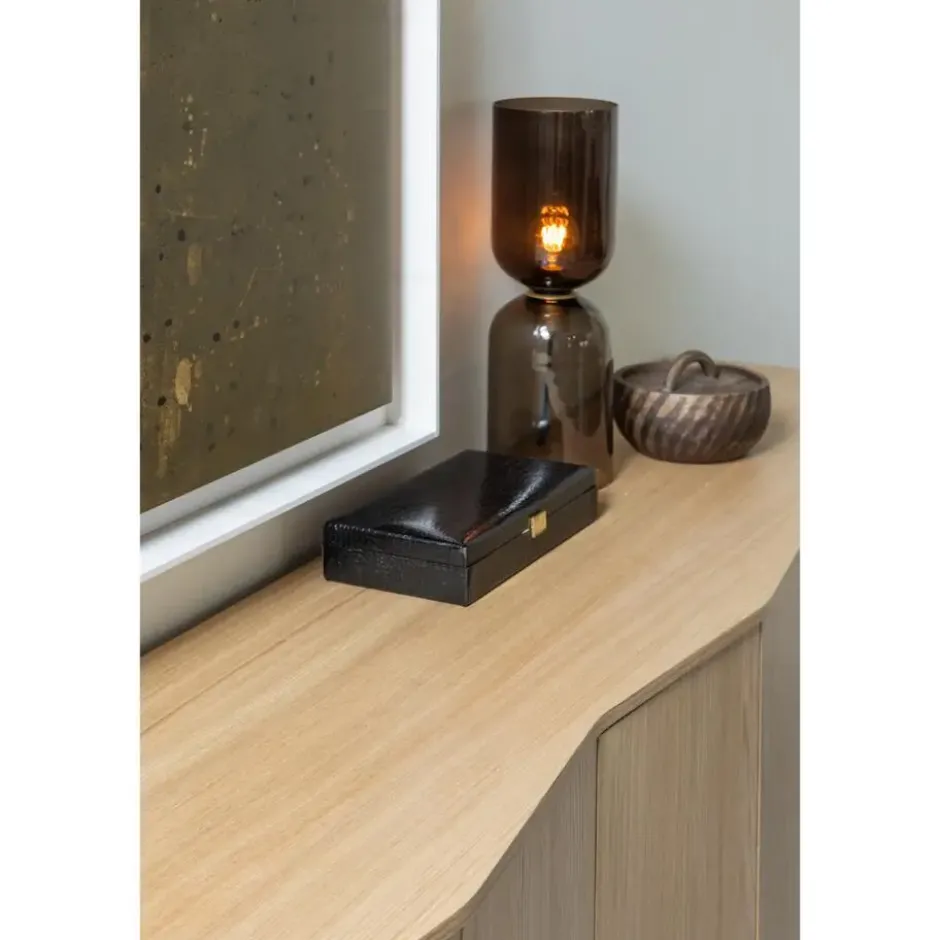 WOOOD Zuma dressoir - Push-To-Open - Eiken - Transparant - 85x22x45