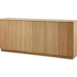 WOOOD Zuma dressoir - Push-To-Open - Eiken - Transparant - 85x22x45