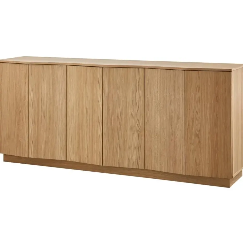 WOOOD Zuma dressoir - Push-To-Open - Eiken - Transparant - 85x22x45