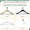 XIVADA Kledingrek Zora - Metaal - Draagkracht 30 KG - 110 cm - Zwart