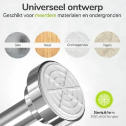 XIVADA Kledingstang Vigo - Zonder boren - Verstelbaar - Zilver