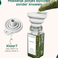 XIVADA Kruidenrek met 24 potjes - Organizer lade liggend - Met labels