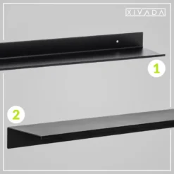 XIVADA Wandrek Rosa - Industrieel - Aluminium - Boren - Zwart - 60 cm