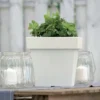 1x Kunststof vierkante bloempotten/plantenpotten 15 liter antraciet