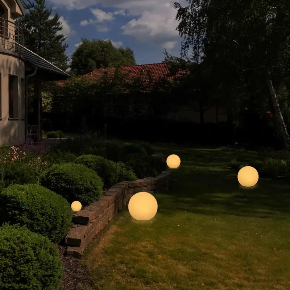 Ylumen Buitenlamp Globe - wit - 50x50 cm