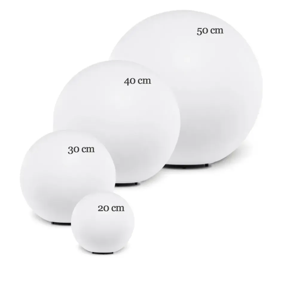 Ylumen Buitenlamp Globe - wit - 40x40 cm
