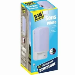Ylumen Buitenlamp Sens - wit - 11.5x26.5 cm