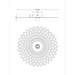 Ylumen Plafondlamp Ombra - zwart - 50x8 cm