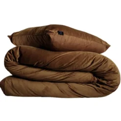 Zavelo Dekbedovertrek Velvet Comfort Bruin-1-persoons (140 x 200/220 cm)
