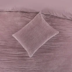Zavelo Dorien Rib Teddy Dekbedovertrek Roze-Lits-jumeaux (240 x 200/220 cm)