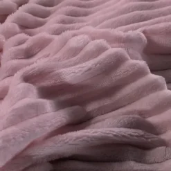 Zavelo Dorien Rib Teddy Dekbedovertrek Roze-Lits-jumeaux (240 x 200/220 cm)