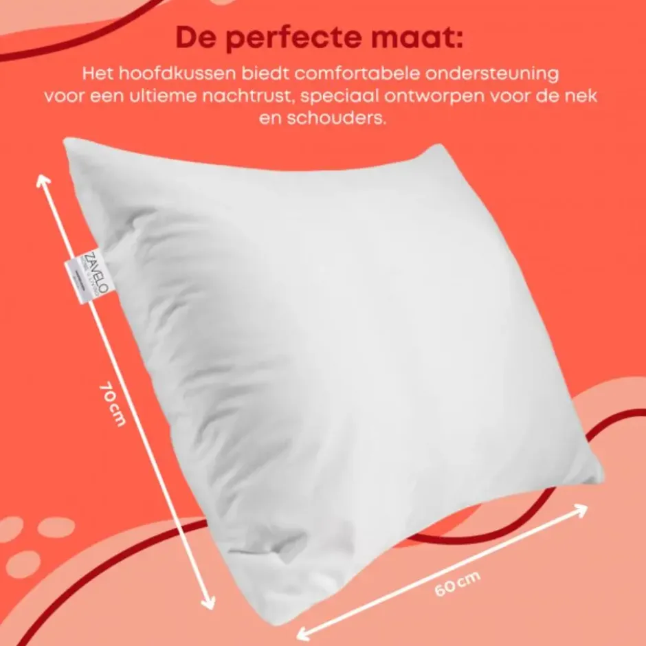 Zavelo Ecodown Hoofdkussen Synthetische Donsvezel
