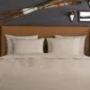 Zavelo Flanellette Effen Dekbedovertrek Zand-2-persoons (200 x 200/220 cm)