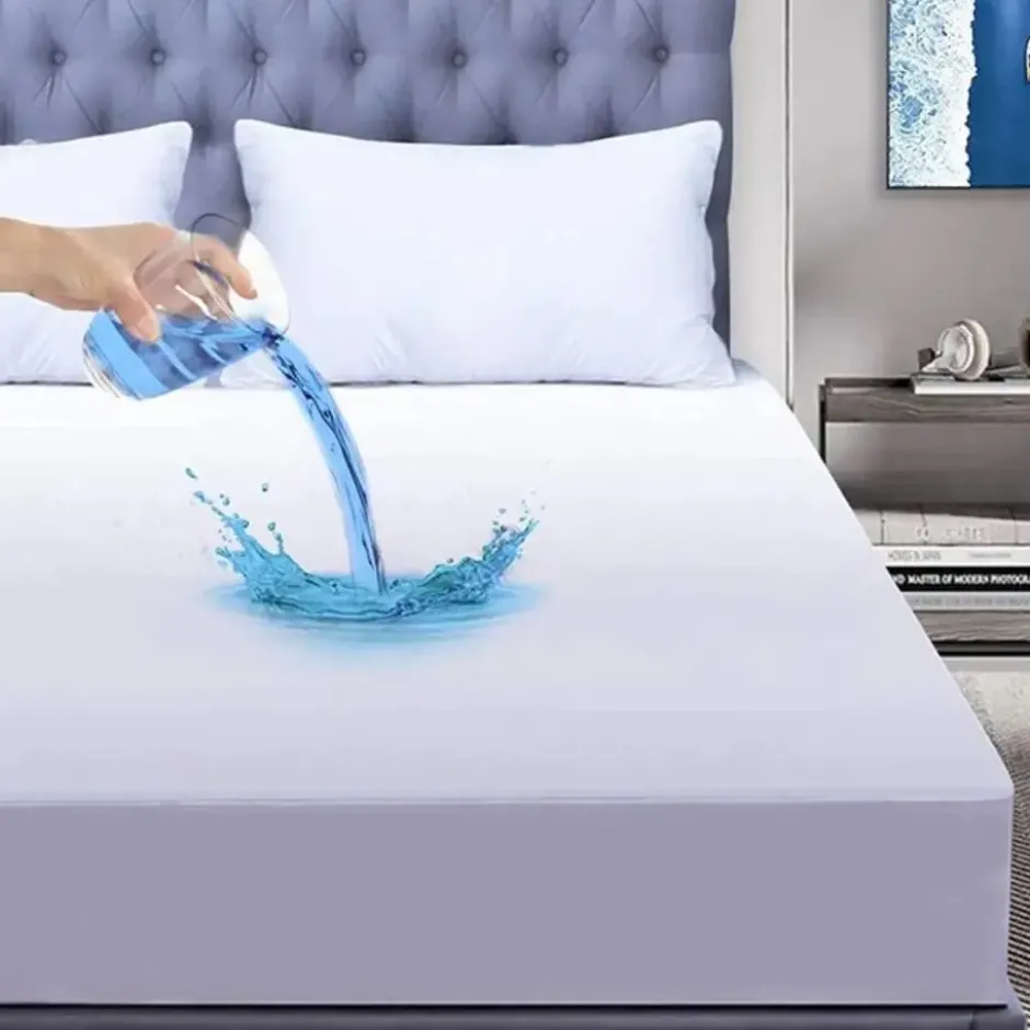 Zavelo Katoen Molton Waterdicht PU Hoeslaken-Lits-jumeaux (180x210 cm)