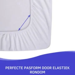 Zavelo Katoen Molton Waterdicht PU Hoeslaken-Lits-jumeaux (180x210 cm)