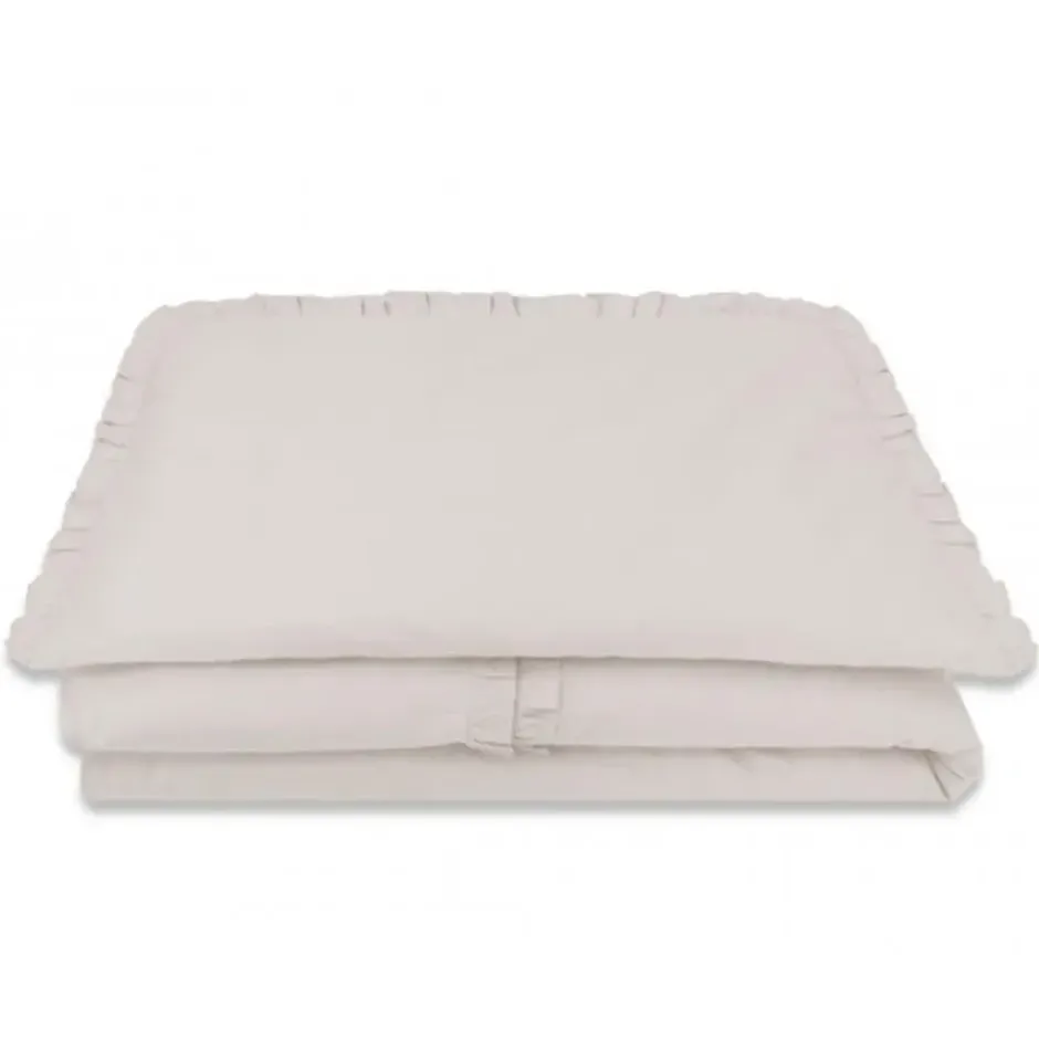 Zavelo Peuter Dekbedovertrek Royal Ruches Beige 120 x 150 cm