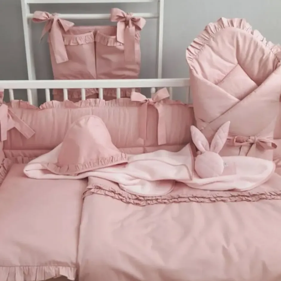 Zavelo Peuter Dekbedovertrek Royal Ruches Roze 120 x 150 cm