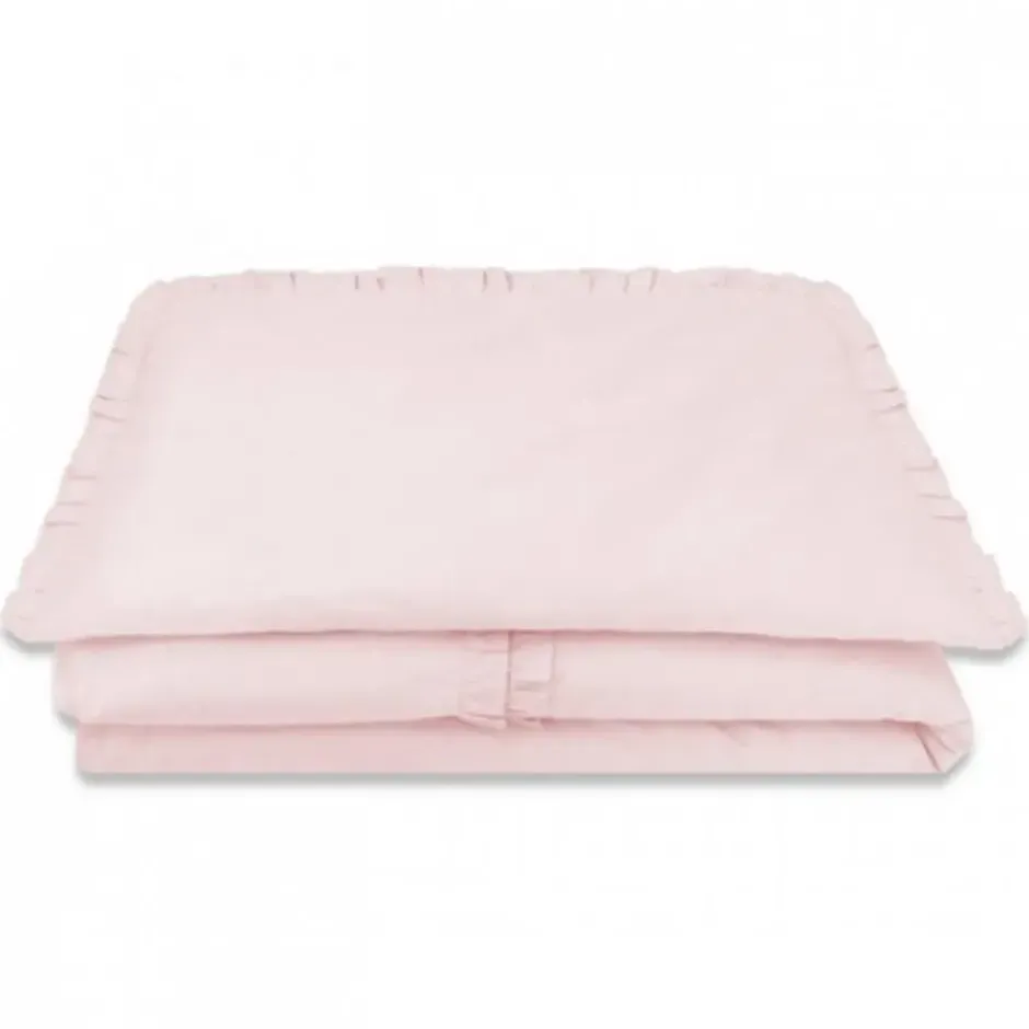 Zavelo Peuter Dekbedovertrek Royal Ruches Roze 120 x 150 cm