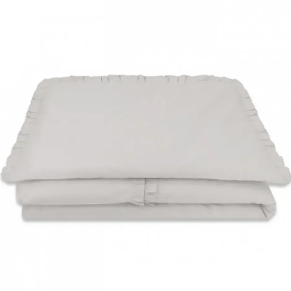 Zavelo Peuter Dekbedovertrek Royal Ruches Grijs 120 x 150 cm
