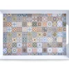 Zeller Dienblad - met mozaiekprint - melamine - 50 x 35 cm