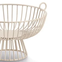 Zeller Fruitschaal - metaal - beige - 35 x 30 x 20 cm - rond