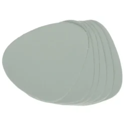 Zeller Glazenonderzetters - 6x stuks - Lederlook groen - 10x12cm